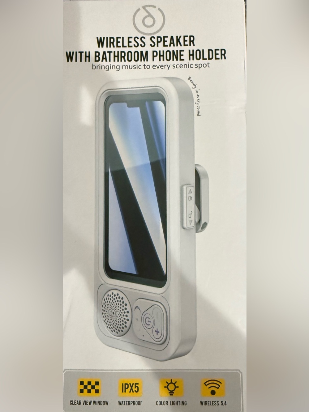 🎶 Wireless Speaker + Waterproof Phone Holder — Shower, Beach & Pool Must-Have!